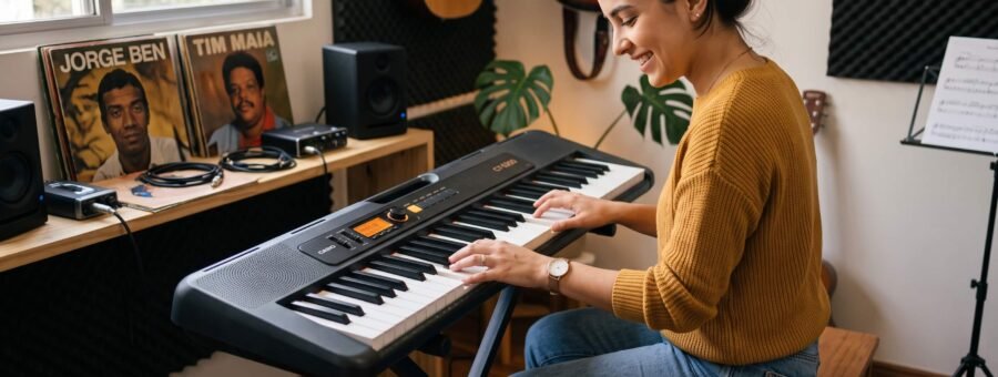 melhor teclado musical barato